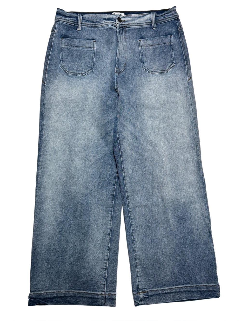 {Kensie} "The Kaya High Rise Wide Leg" Blue Relaxed Loose Baggy Jeans WJ74